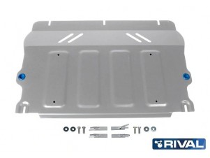 Защита картера + КПП + комплект крепежа, RIVAL, Алюминий для Jac J7 2021-н.в., V - 1.5 №333.9205.1