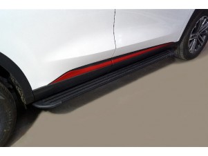 Пороги алюминиевые Slim Line Black 1720 мм для Changan CS75 plus II 2022 – н.в. CHANCS75PL23-17B