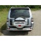 Защита заднего бампера центральная 60 мм ТСС для Mitsubishi Pajero 4 2006-2014