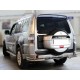 Защита заднего бампера "уголки" d 76+53 для Mitsubishi Pajero 4 2006-2011