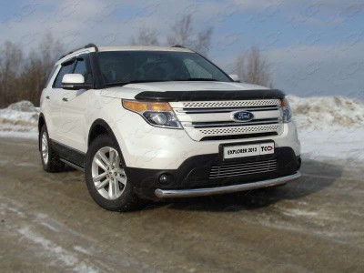 Защита переднего бампера 76 мм ТСС для Ford Explorer 2011-2015