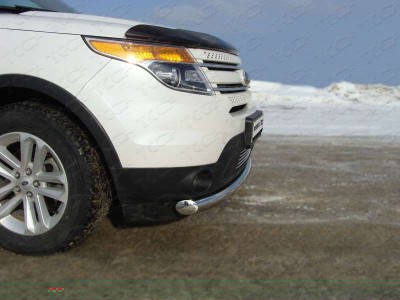 Защита переднего бампера 76 мм ТСС для Ford Explorer 2011-2015