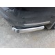 Защита заднего бампера"уголки" двойные d-60+43 Технотек для Ford Explorer 2017 – н.в.