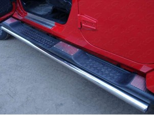 Накладки на пластиковые пороги декоративные (комплект 6 шт.) для Jeep Wrangler 5D № JEEPWRAN5D(3.6)14-27