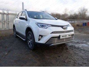 Накладка решётки радиатора верхняя 16 мм для Toyota RAV4 № TOYRAV15-22