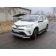 Пороги с площадкой алюминиевый лист 42 мм ТСС для Toyota RAV4 2015-2019