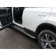 Пороги с площадкой алюминиевый лист 42 мм ТСС для Toyota RAV4 2015-2019