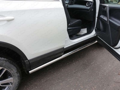 Пороги труба 60 мм ТСС для Toyota RAV4 2015-2019
