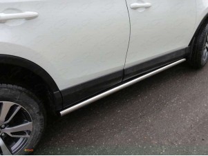 Пороги труба 60 мм для Toyota RAV4 № TOYRAV15-18