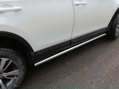 Пороги труба 60 мм ТСС для Toyota RAV4 2015-2019