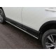 Пороги труба овальная с накладками 75х42 мм ТСС для Toyota RAV4 2015-2019