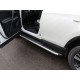 Пороги алюминиевые ТСС с накладкой для Toyota RAV4 2015-2019
