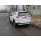 Защита заднего бампера овальная 75х42 мм ТСС для Toyota RAV4 2015-2019