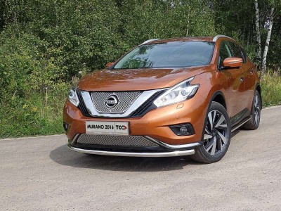 Защита переднего бампера 60 мм ТСС для Nissan Murano 2016-2021