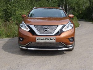 Защита переднего бампера с ДХО 60 мм для Nissan Murano № NISMUR16-08