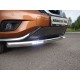 Защита передняя овальная с ДХО 75х42 мм ТСС для Nissan Murano 2016-2021