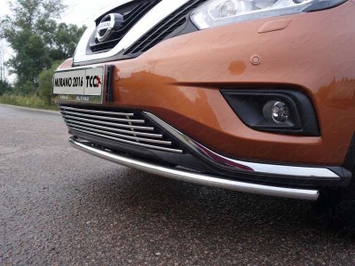 Защита переднего бампера 42 мм ТСС для Nissan Murano 2016-2021