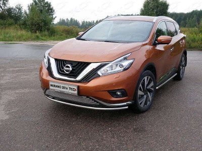 Защита переднего бампера 42 мм ТСС для Nissan Murano 2016-2021