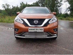 Защита передняя двойная 60-42 мм для Nissan Murano № NISMUR16-09
