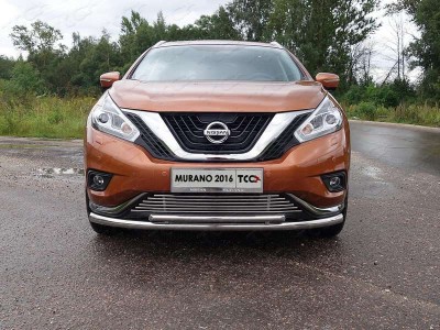 Защита передняя двойная 60-42 мм ТСС для Nissan Murano 2016-2021