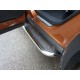 Пороги с площадкой нержавеющий лист 42 мм ТСС для Nissan Murano 2016-2021