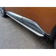 Пороги с площадкой нержавеющий лист 42 мм ТСС для Nissan Murano 2016-2021