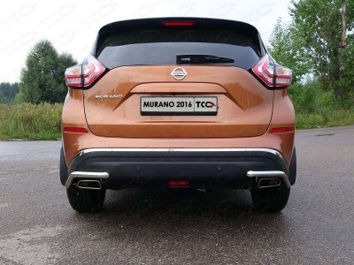Защита задняя уголки 42 мм ТСС для Nissan Murano 2016-2021