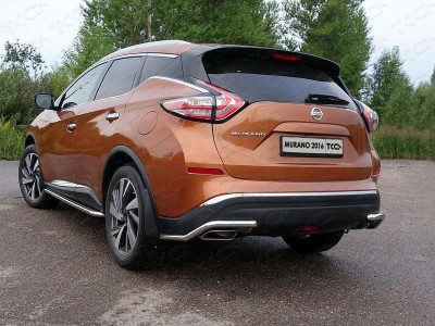 Защита задняя уголки 42 мм ТСС для Nissan Murano 2016-2021