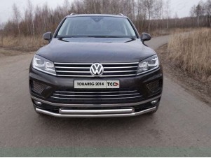 Защита передняя двойная 60-60 мм для Volkswagen Touareg № VWTOUAR14-14