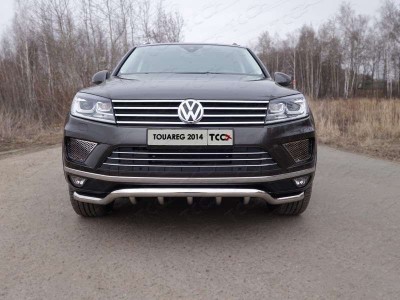 Защита передняя Кенгурятник 60-42 мм ТСС для Volkswagen Touareg 2014-2017