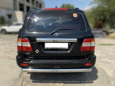 Защита заднего бампера "радиусная" d-76 для Toyota Land Cruiser 100 1998-2007