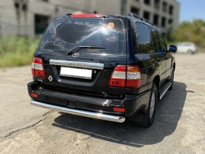 Защита заднего бампера "радиусная" d-76 для Toyota Land Cruiser 100 1998-2007
