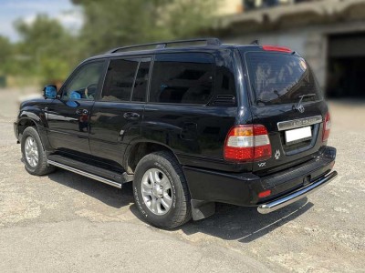 Обвод штатных порогов d-43 Технотек для Toyota Land Cruiser 100 1998-2007