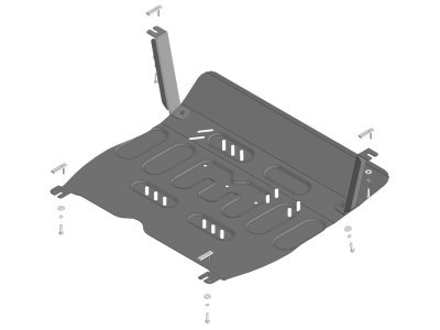 Усиленная защита картера двигателя и КПП (2 мм, сталь) для JAC JS6 2022-н.в.