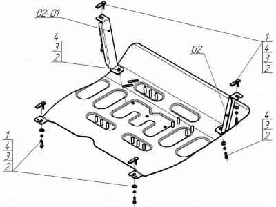 Усиленная защита картера двигателя и КПП (2 мм, сталь) для JAC JS6 2022-н.в.