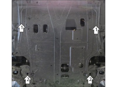 Усиленная защита картера двигателя и КПП (2 мм, сталь) для JAC JS6 2022-н.в.