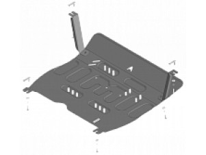 Защита картера двигателя и КПП (1,5 мм, сталь) для JAC JS6 2022-н.в. №58302