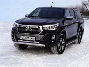 Защита переднего бампера 76 мм для Toyota Hilux Exclusive № TOYHILUXEXC18-05
