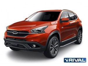 Порог-площадка "Premium" A180ALP Rival + комплект крепежа Chery Tiggo 7 2019-2020, Chery Tiggo 7 Pro 2020-н.в., Chery Tiggo 8 2020-н.в., Chery Tiggo 8 Pro 2021-н.в. №A180ALP.0905.2