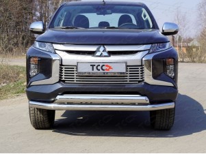 Защита передняя двойная 76-75 мм для Mitsubishi L200 № MITL20019-40