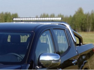 Защита кузова 76,1 мм со светодиодной фарой для Mitsubishi L200 № MITL20019-10