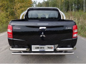 Защита кузова 75х42 мм для Mitsubishi L200 № MITL20019-17