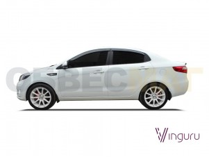 Дефлекторы окон Vinguru 4 штуки на седан для Kia Rio № AFV24312