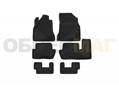 Коврики в салон полиуретан 6 штук Element для Citroen Grand C4 Picasso 2006-2014