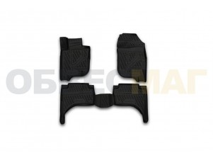 Коврики 3D в салон Element полиуретан 4 штуки на Mitsubishi L200 № CARMIT00001