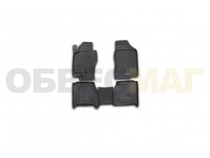 Коврики в салон Element полиуретан 4 штуки для АКПП на Nissan Navara № CARNIS00007