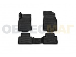 Коврики 3D в салон Element полиуретан 4 штуки на Nissan Qashqai J11F (СПБ) № CARNIS00061