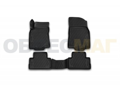 Коврики 3D в салон полиуретан 4 штуки Element для Nissan Qashqai J11F (СПБ) 2015-2021