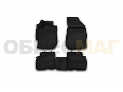 Коврики 3D в салон полиуретан 4 штуки Element для Nissan Almera 2013-2018