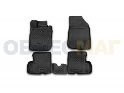 Коврики 3D в салон полиуретан 4 штуки Element для Nissan Terrano 2014-2021